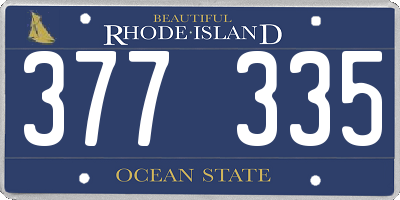 RI license plate 377335
