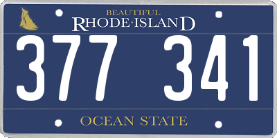 RI license plate 377341