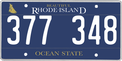 RI license plate 377348