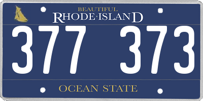RI license plate 377373