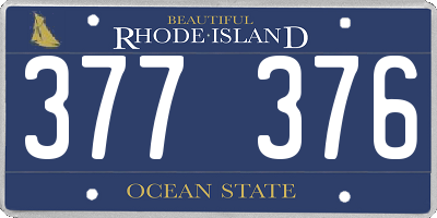 RI license plate 377376