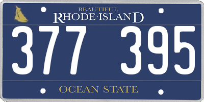 RI license plate 377395