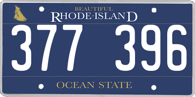 RI license plate 377396