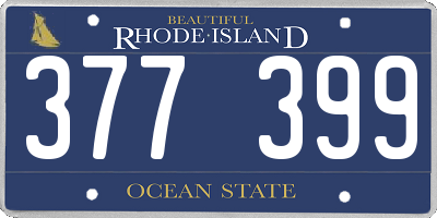 RI license plate 377399