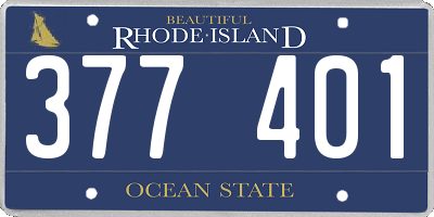 RI license plate 377401