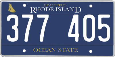 RI license plate 377405