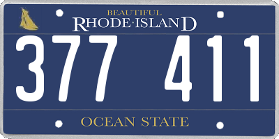 RI license plate 377411