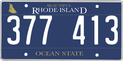 RI license plate 377413