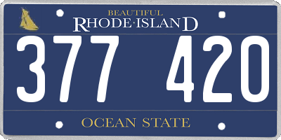RI license plate 377420