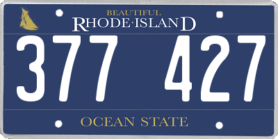 RI license plate 377427