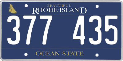 RI license plate 377435