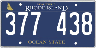 RI license plate 377438