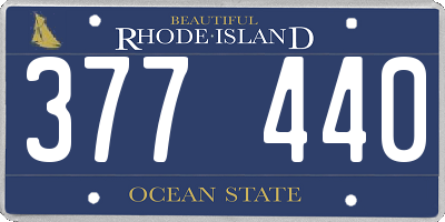 RI license plate 377440