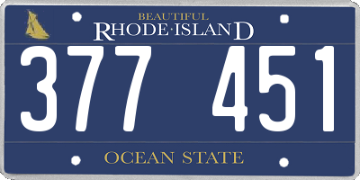 RI license plate 377451