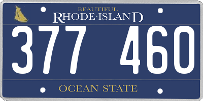 RI license plate 377460