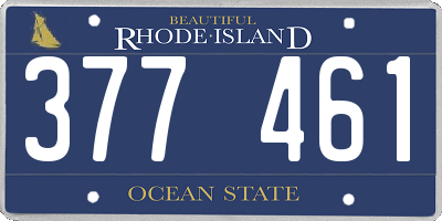 RI license plate 377461