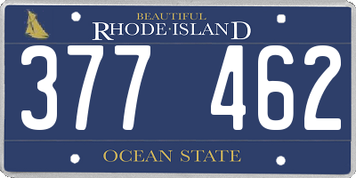 RI license plate 377462