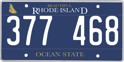 RI license plate 377468