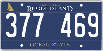 RI license plate 377469
