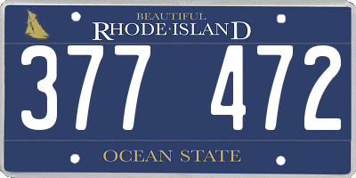 RI license plate 377472