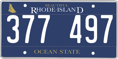 RI license plate 377497