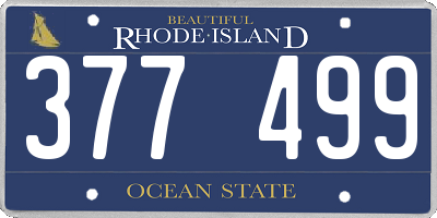 RI license plate 377499