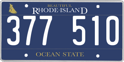 RI license plate 377510