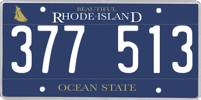 RI license plate 377513