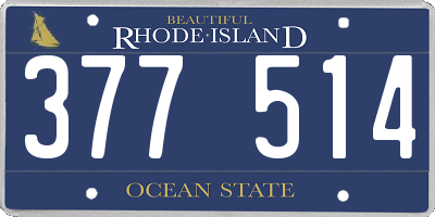 RI license plate 377514
