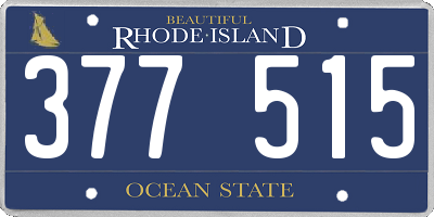 RI license plate 377515