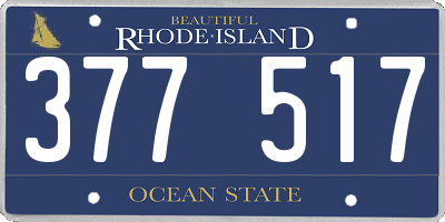 RI license plate 377517