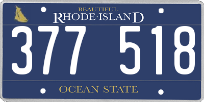 RI license plate 377518