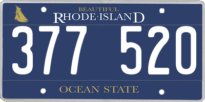 RI license plate 377520