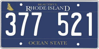 RI license plate 377521