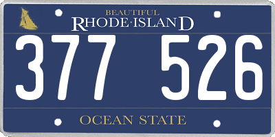 RI license plate 377526