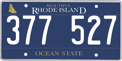 RI license plate 377527