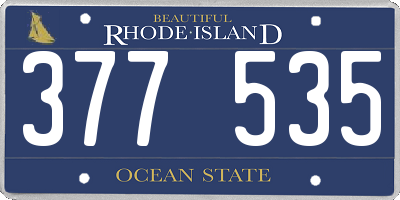 RI license plate 377535