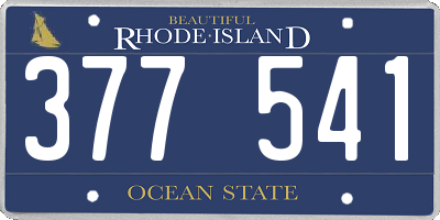 RI license plate 377541