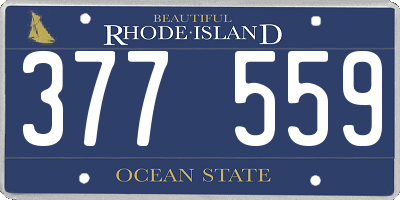 RI license plate 377559