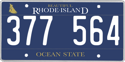 RI license plate 377564