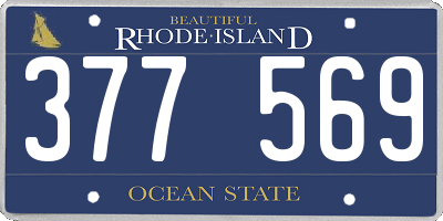 RI license plate 377569