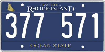 RI license plate 377571