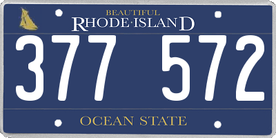 RI license plate 377572