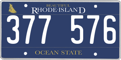 RI license plate 377576