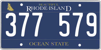 RI license plate 377579