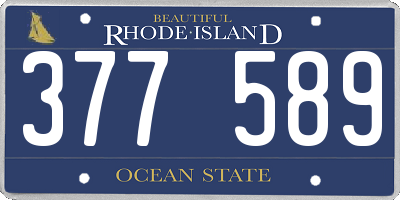 RI license plate 377589