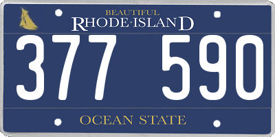RI license plate 377590