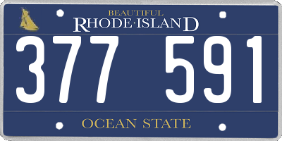 RI license plate 377591