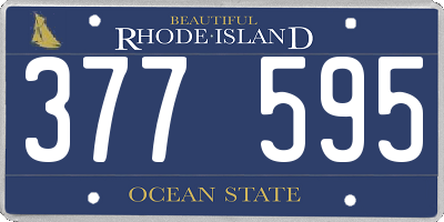 RI license plate 377595