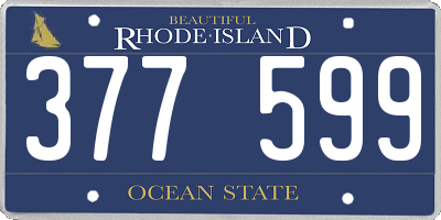 RI license plate 377599